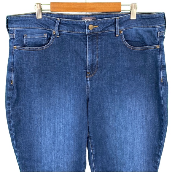 NYDJ Petite Marilyn Straight Dark Wash Jeans - Picture 2 of 16